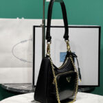 Prada Re-Nylon And Brushed Leather Mini-bag 1BC198 Black